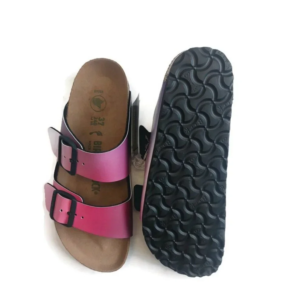 Birkenstock Arizona BS Womens Sz 6 Birko-Flor Sandals Ombre Pink Purple Narrow - Picture 8 of 11